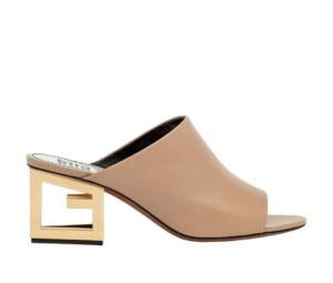 Buy Givenchy Leather Triangle Mules Beige (W) at Sasom – Authentic and Ready to Ship