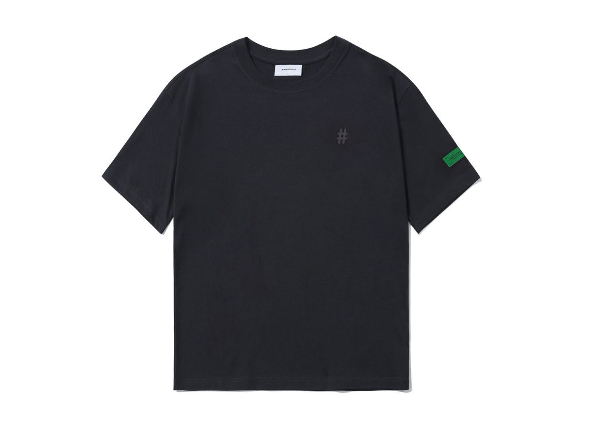 Beentrill Green Taping Hashtag Overfit Short Sleeve T-shirt