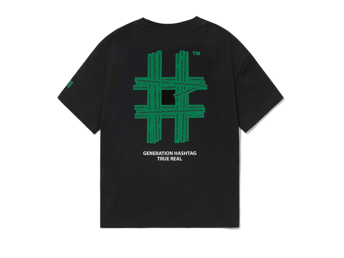 [BEENTRILL]★NEW MINI TAPING HASHTAG SHORT SLEEVE T-SHIRT BEENTRILL Yellow Taping Hashtag T-Shirt – The Factory KL