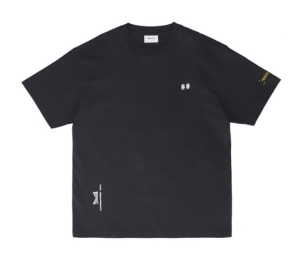 Buy Beentrill Taping Hashtag Overfit Short Sleeve T-shirt Black at Sasom – Authentic and Ready to Ship