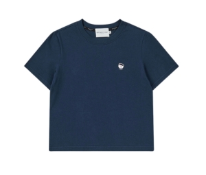Beyond Closet Classic Marine Dog Logo 1/2 T-Shirt Navy