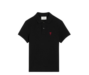 Buy Ami Paris Ami De Coeur Polo Shirt Black at Sasom – Authentic and Ready to Ship