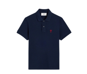 Buy Ami Paris De Coeur Polo Shirt Night Blue at Sasom – Authentic and Ready to Ship