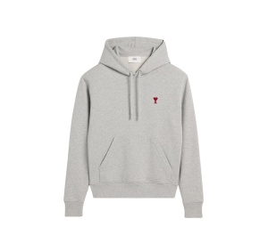 Buy Ami Paris De Coeur Hoodie Heather Ash Grey at Sasom – Authentic and Ready to Ship