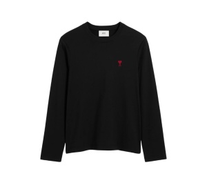 Buy Ami Paris Longsleeves Ami De Coeur T-Shirt In Organic Cotton Jersey. Black at Sasom – Authentic and Ready to Ship