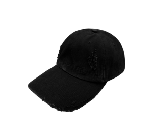 Buy BLR Curved Logo Damaged Denim Cap Black at Sasom – Authentic and Ready to Ship