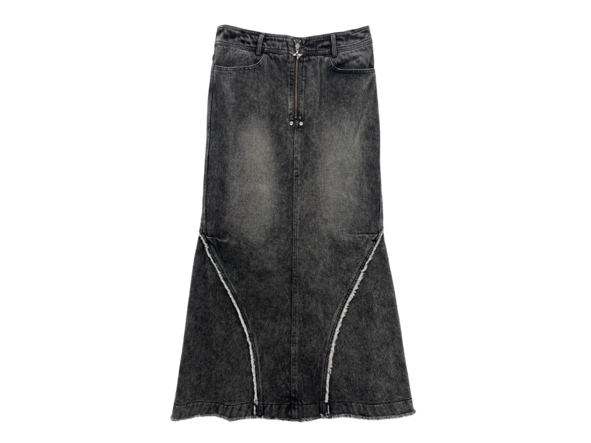 【BLR】Denim Wide Long Skirt BLACK BLR Denim Wide Long Skirt Black Shop Authentic at SASOM