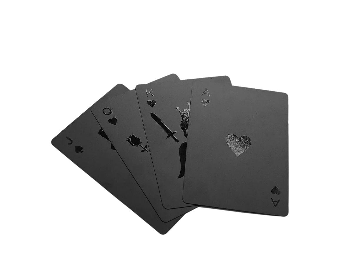 Blvck Playing Cards, Blvckout Bundle (2 Card Packs + 4 dice)