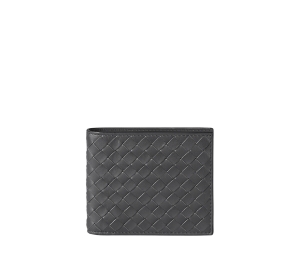 Bottega Veneta Bi-fold Wallet In Intrecciato Leather With Eight Card Slots Ardoise
