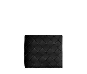 Bottega Veneta Bi-Fold Wallet With Coin Purse In Calfskin With Silver Finish
Hardware Black