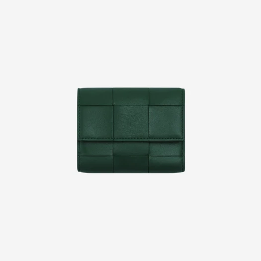 Buy Bottega Veneta Cassette Tri-Fold Zip Wallet Emerald Green at Sasom – Authentic and Ready to Ship