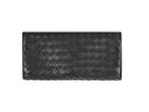 Buy Bottega Veneta Intrecciato black continental wallet at Sasom – Authentic and Ready to Ship