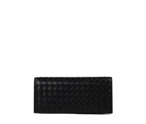 Buy Bottega Veneta Long Fold Wallet Black at Sasom – Authentic and Ready to Ship