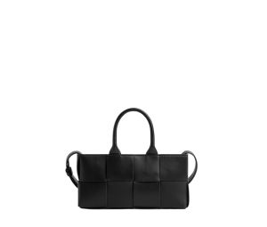 Buy Bottega Veneta Mini East-West Arco Tote In Soft Lambskin Leather With Gold Finish Hardware Black at Sasom – Authentic and Ready to Ship