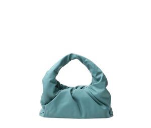 Bottega Veneta Shoulder Pouch Tote Bag In Calfskin Blue