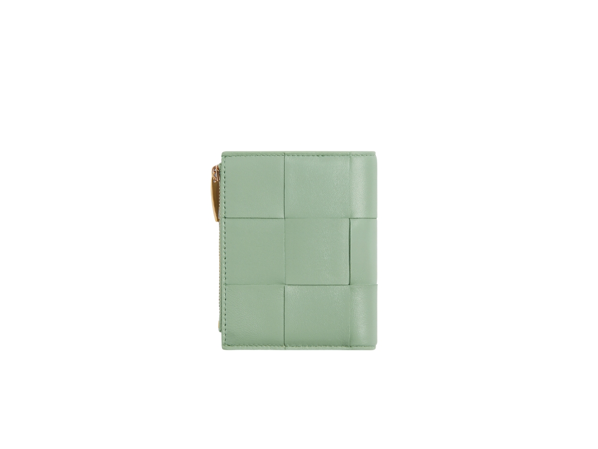 Bottega Veneta Small Cassette Bi-Fold Zip Wallet In Calfskin
