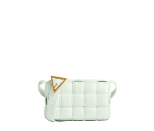 Buy Bottega Veneta Small Padded Cassette In Lambskin With Gold Finish Hardware Glacier at Sasom – Authentic and Ready to Ship