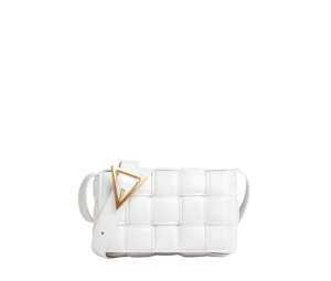 Buy Bottega Veneta Small Padded Cassette In Lambskin With Gold Finish Hardware White at Sasom – Authentic and Ready to Ship