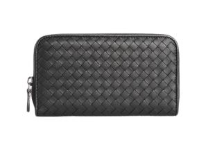 Buy Bottega Veneta ZIP AROUND INTRECCIATO WALLET Black at Sasom – Authentic and Ready to Ship
