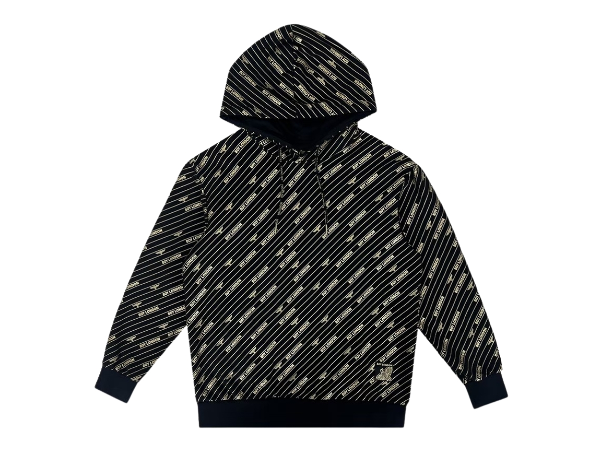 SASOM | apparel Boy London Boy Repeat Hoodie Black Check the latest ...