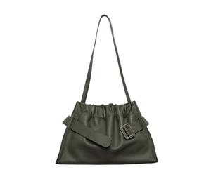 Buy Boyy Scrunchy Satchel 
 In Calfskin Soft Leather  Bag With Metal and Leather Buckle Hojicha at Sasom – Authentic and Ready to Ship