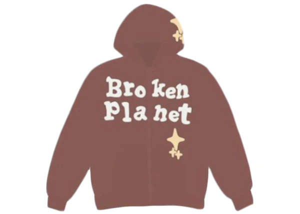 Buy Broken Planet Market Star Zip Up Hoodie Clay at Sasom – Authentic and Ready to Ship