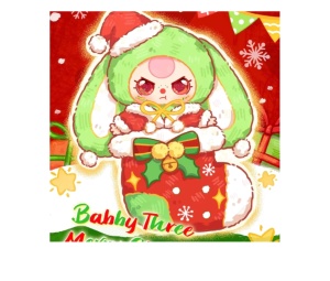Buy Baby Three Christmas Bunny Hanging Card Plush Liquid Eyes at Sasom – Authentic and Ready to Ship