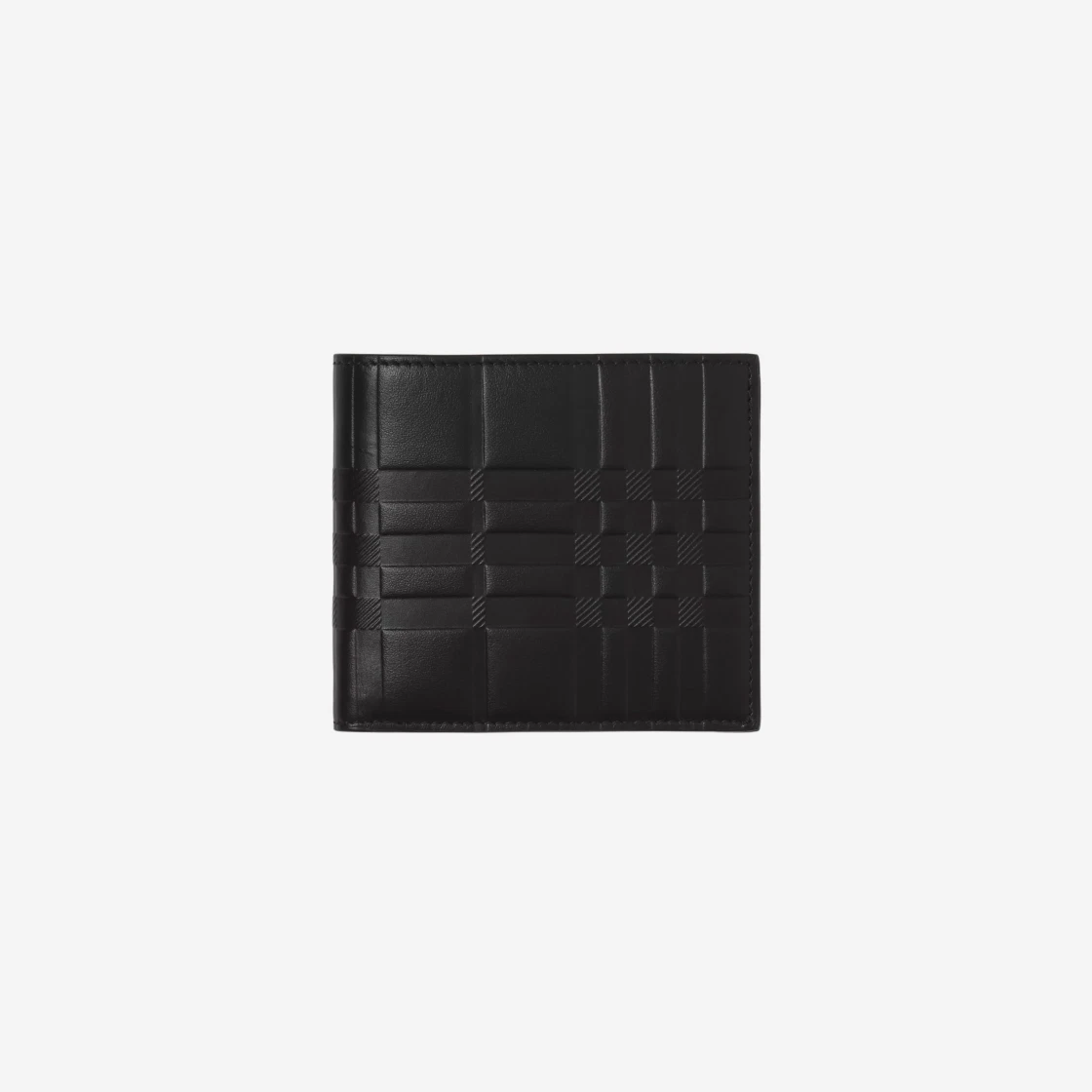 https://d2cva83hdk3bwc.cloudfront.net/burberry-embossed-check-leather-international-bifold-wallet-black-1.jpg