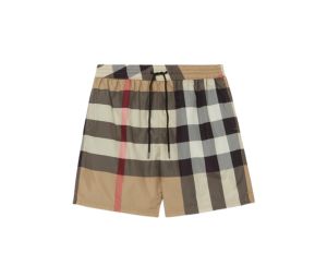 Burberry Exaggerated Check Drawcord Swim Shorts Archive Beige