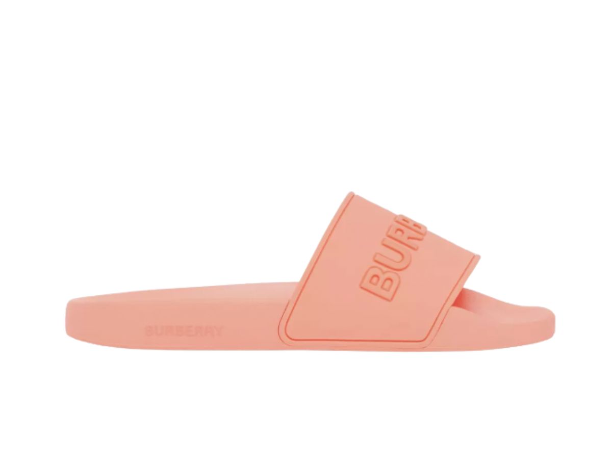 Pink burberry slides hot sale