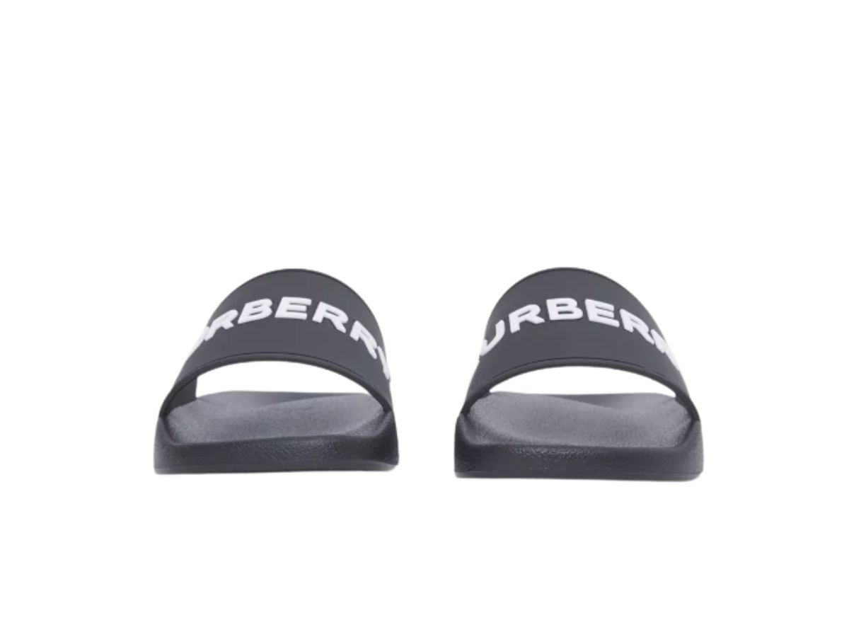 Burberry Logo Detail Two-tone Slides Black/Optic White