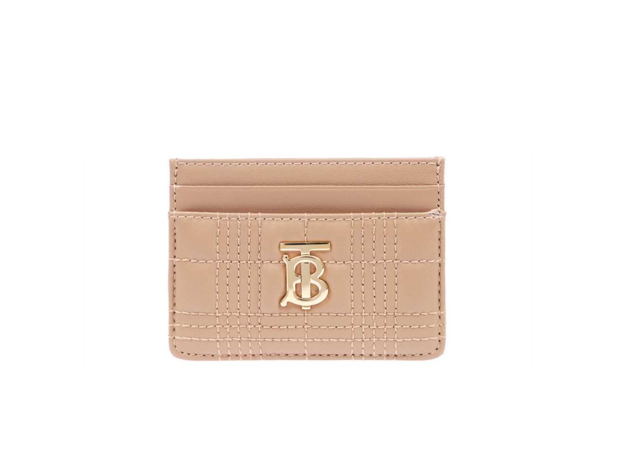 Burberry Beige Quilted Lola Card Holder