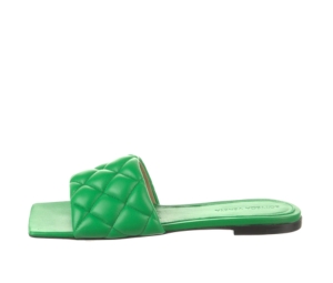 Buy Bottega Veneta Leather Slides Green (Women's) at Sasom – Authentic and Ready to Ship