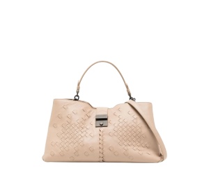 Buy Bottega Veneta Roma Two-Way Bag Light Beige at Sasom – Authentic and Ready to Ship