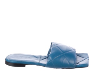 Buy Bottega Veneta Lido Flat Sandal Blue (Women's) at Sasom – Authentic and Ready to Ship
