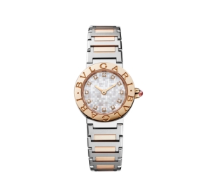 Bvlgari Bvlgari X Lisa Watch 23MM In Stainless Steel With 18 Kt Rose Gold-White Pearl Mosaic Dial