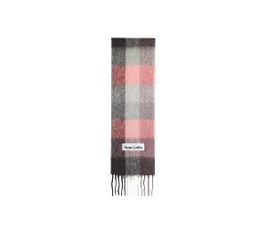 Buy Acne Studios Vally Check Scarf Mauve Bright Pink Anthracite at Sasom – Authentic and Ready to Ship