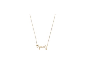 Buy Coach Script Heart Necklace Gold at Sasom – Authentic and Ready to Ship