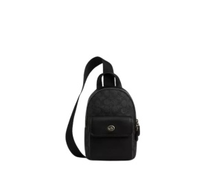 Buy Coach Small Turnlock Sling Pack Charcoal Black at Sasom – Authentic and Ready to Ship