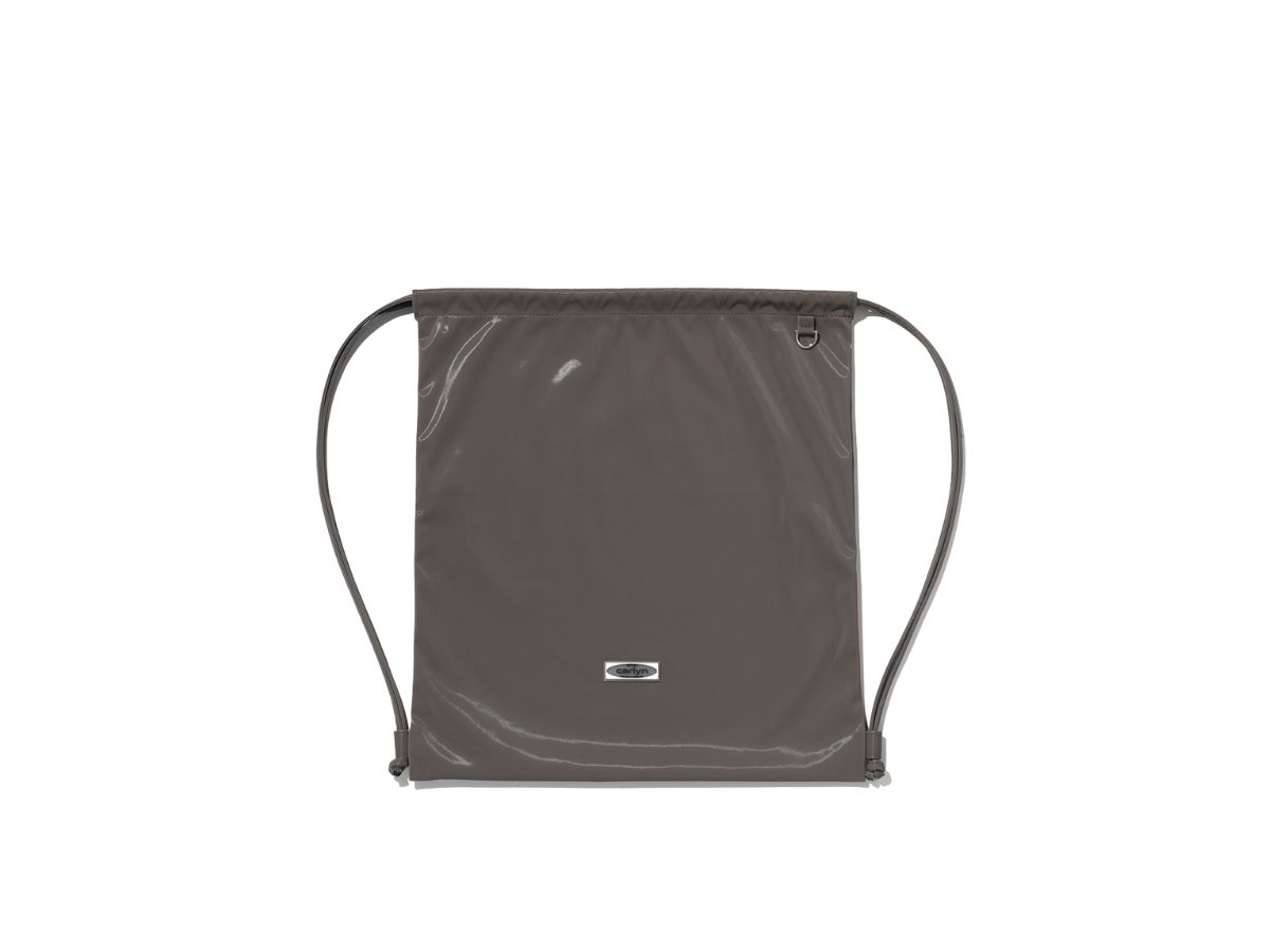 Carlyn Babe Backpack In Artificial Leather Glossy Gray