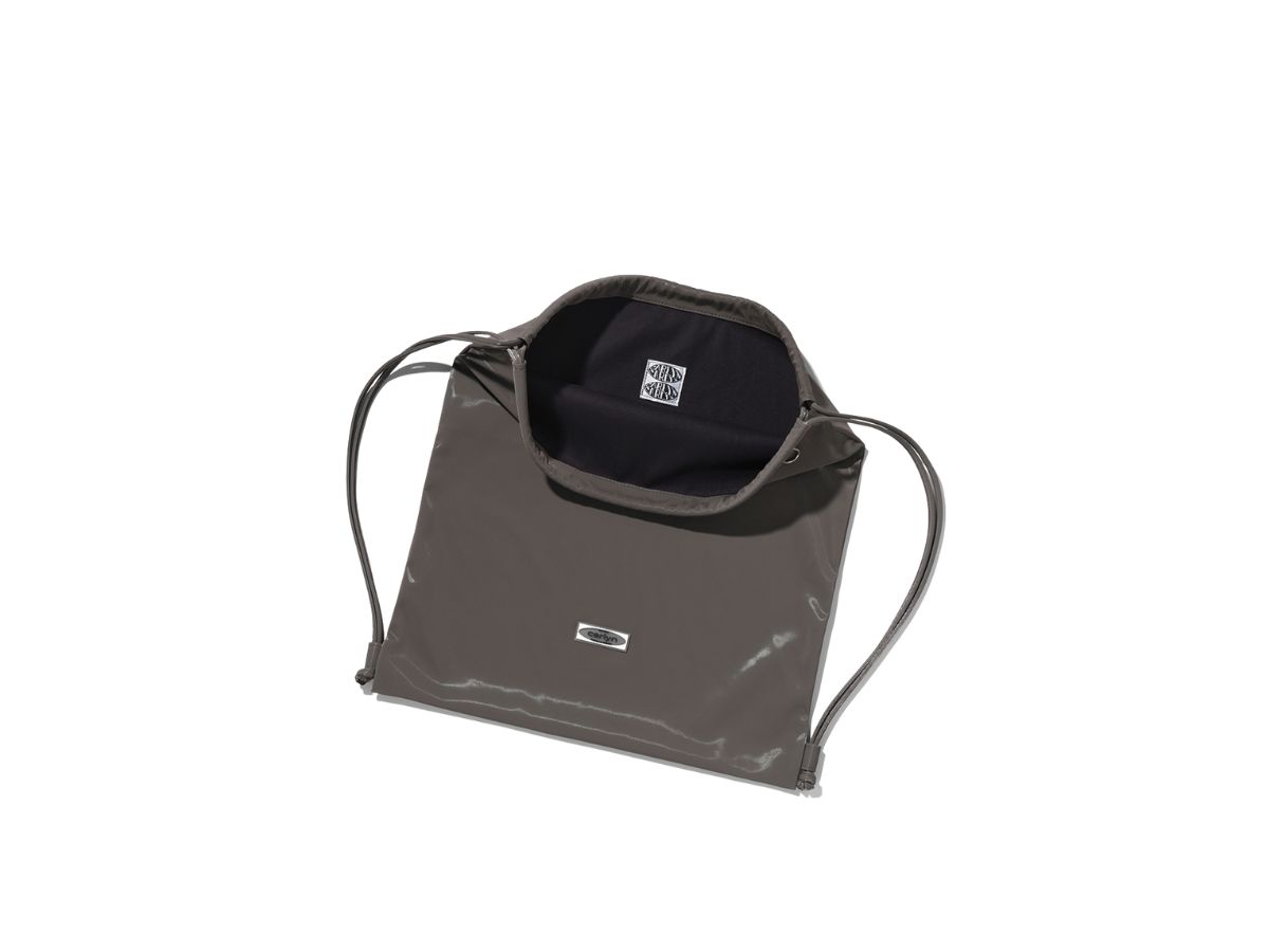 Carlyn Babe Backpack In Artificial Leather Glossy Gray