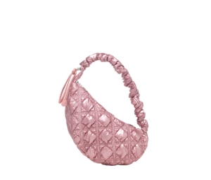 Carlyn Cozy Glaze In Nylon With Silver Hardware Rose Pink