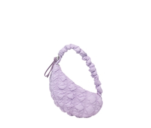 Carlyn Cozy In Nylon With Silver Hardware Pastel Lilac