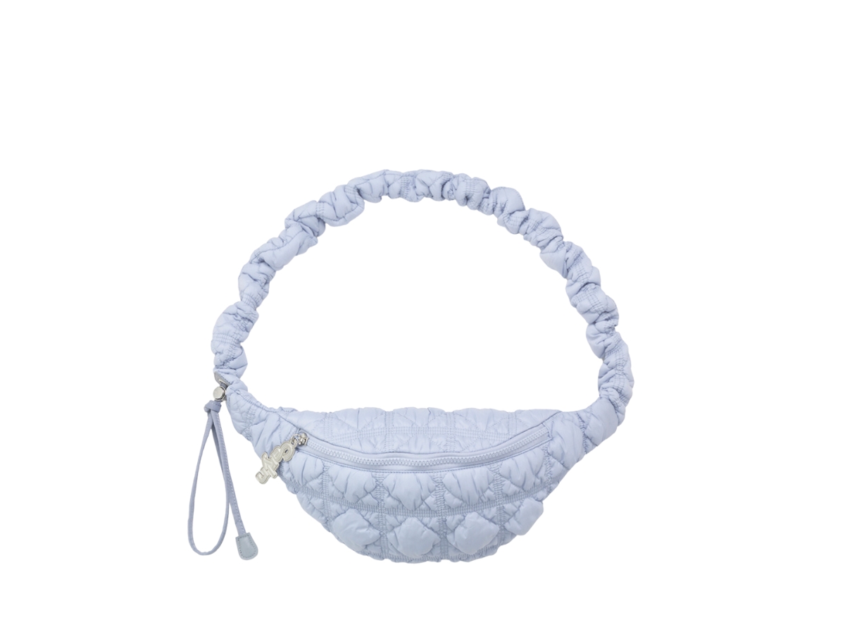 Carlyn Cozy Fanny In Nylon With Silver Hardware Cloud Blue