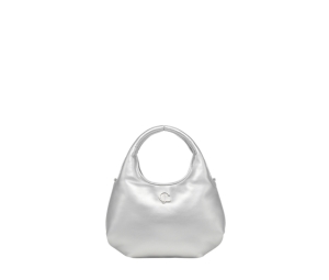 Carlyn Jelly Mini In Artificial Leather Silver