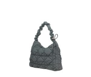 Carlyn Lane Bag In Nylon With Silver Hardware Charcoal