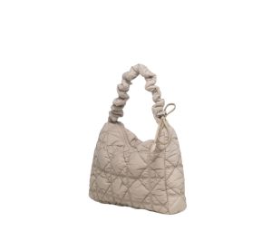 Carlyn Lane Bag In Nylon With Silver Hardware Taupe