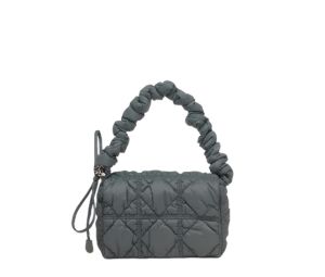 Carlyn Luke Bag In Nylon With Silver Hardware Charcoal