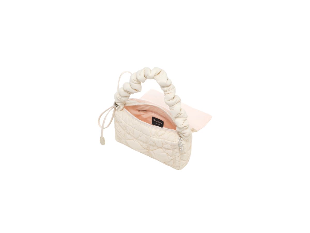 Carlyn Luke Bag In Nylon With Silver Hardware Ivory