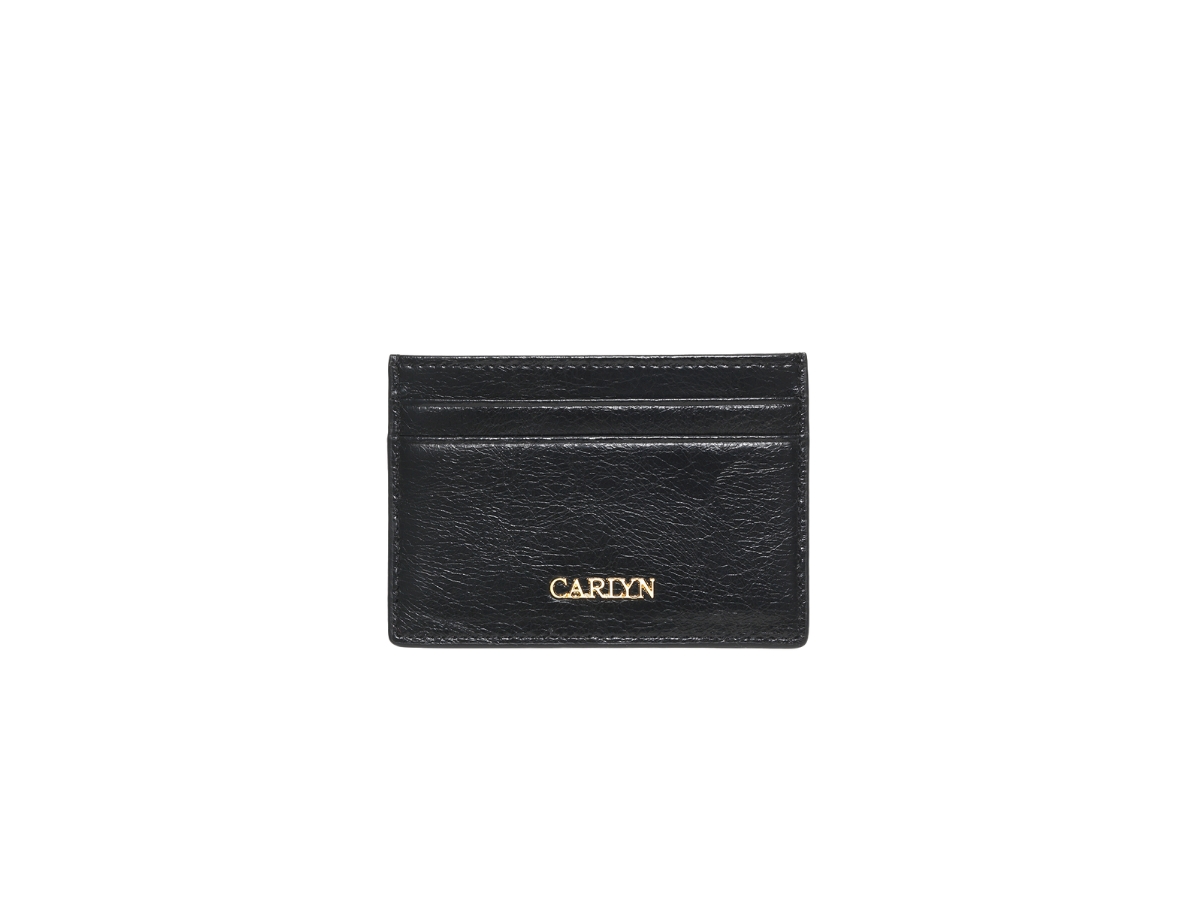 Buy Carlyn Pave Card Wallet In Cow Leather Black | SASOM